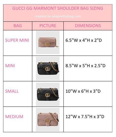 gucci bag size chart|Gucci size 42 in us.